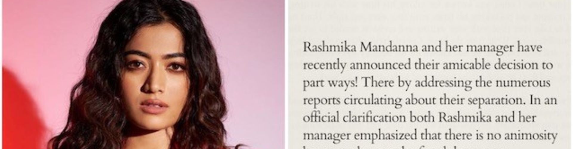 Rashmika Mandanna Issues A Statement, Parting Ways With Talent Agency