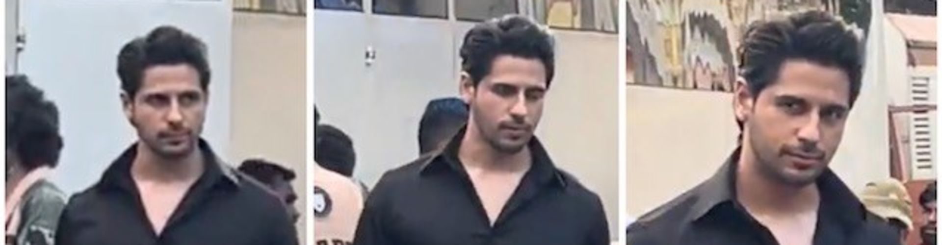 Channelling His Man In Black Swag; Sidharth Malhotra Snapped Shooting On Location