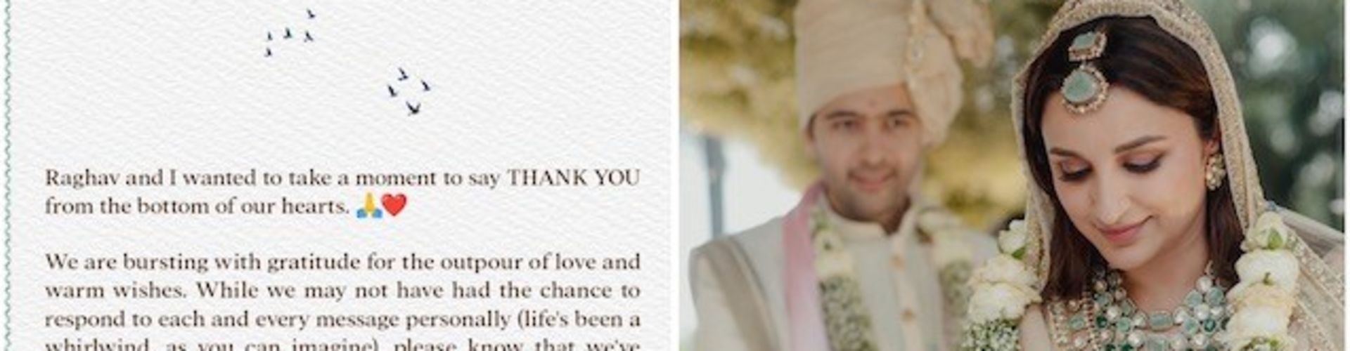 Parineeti Chopra Pens A Heart-Warming Note Post Her Wedding