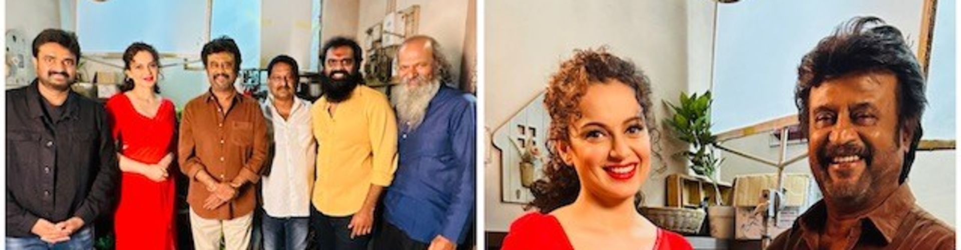 Superstar Rajnikanth Visits Kangana’s New Movie Sets