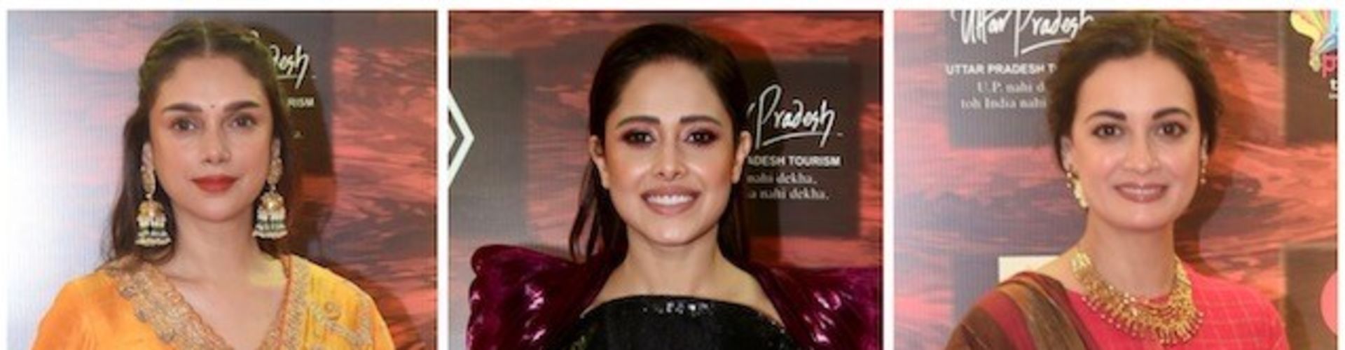 Aditi Rao Hydari, Dia Mirza, and Nushrratt Bharuccha Grace Dadasaheb Phalke International Film Festival Awards 2024 Press Conference