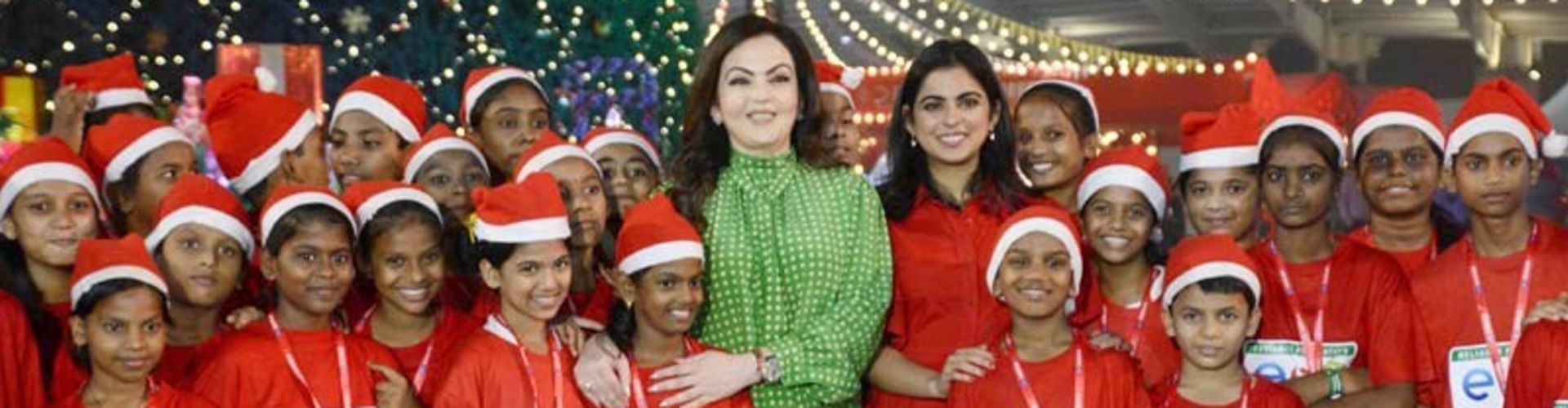 Nisha Ambani and Isha Ambani turned Santa Claus for 4000 underprivileged kids