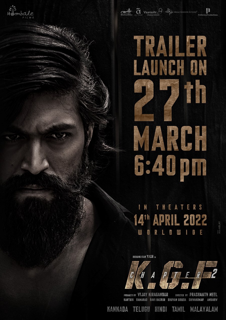 Get Ready For Rocky Bhai Aka Yash Kgf Chapter 2 Trailer Out On This Date